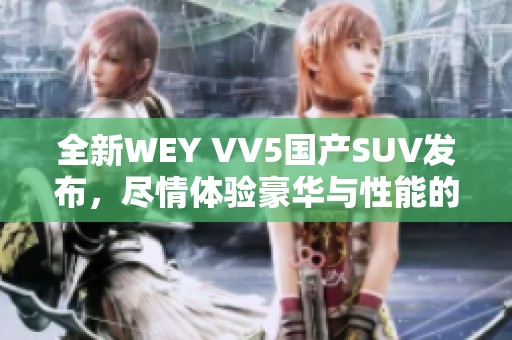 全新WEY VV5国产SUV发布，尽情体验豪华与性能的完美结合