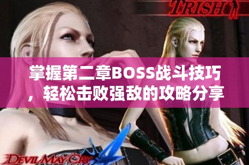 掌握第二章BOSS战斗技巧，轻松击败强敌的攻略分享