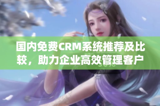 国内免费CRM系统推荐及比较，助力企业高效管理客户关系