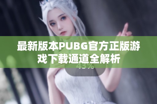 最新版本PUBG官方正版游戏下载通道全解析