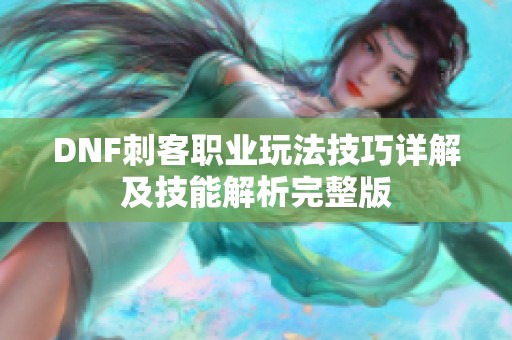 DNF刺客职业玩法技巧详解及技能解析完整版