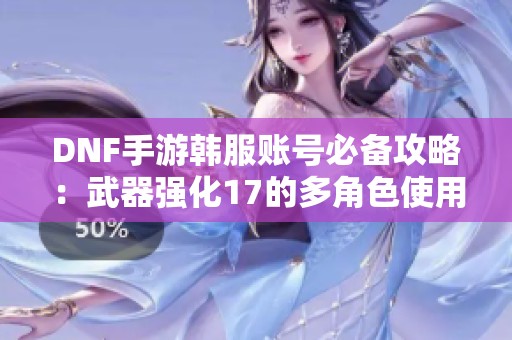 DNF手游韩服账号必备攻略：武器强化17的多角色使用技巧