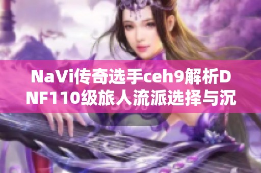 NaVi传奇选手ceh9解析DNF110级旅人流派选择与沉默开发者的思考