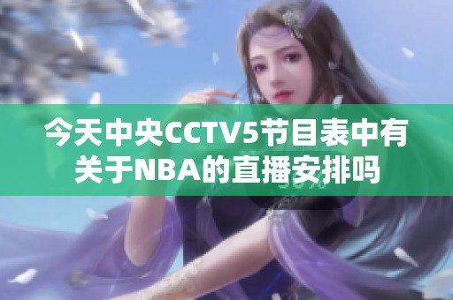 今天中央CCTV5节目表中有关于NBA的直播安排吗