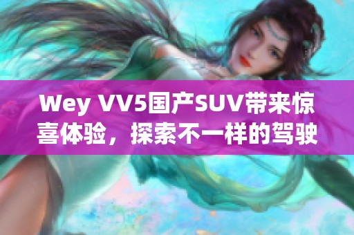 Wey VV5国产SUV带来惊喜体验，探索不一样的驾驶乐趣