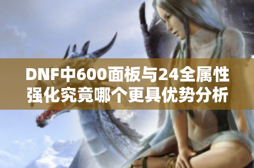 DNF中600面板与24全属性强化究竟哪个更具优势分析