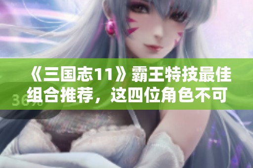 《三国志11》霸王特技最佳组合推荐，这四位角色不可错过!