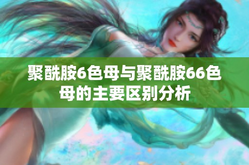 聚酰胺6色母与聚酰胺66色母的主要区别分析