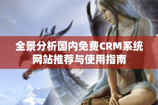 全景分析国内免费CRM系统网站推荐与使用指南