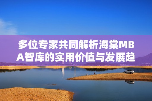 多位专家共同解析海棠MBA智库的实用价值与发展趋势