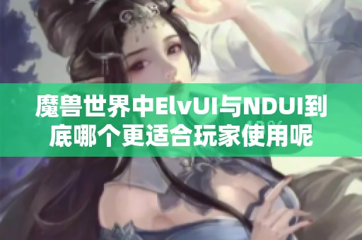 魔兽世界中ElvUI与NDUI到底哪个更适合玩家使用呢