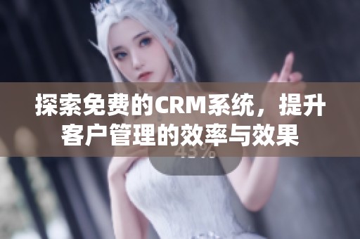 探索免费的CRM系统，提升客户管理的效率与效果