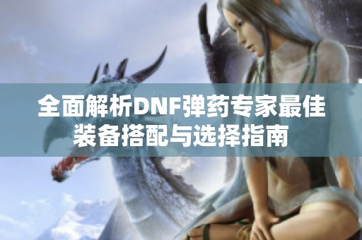 全面解析DNF弹药专家最佳装备搭配与选择指南