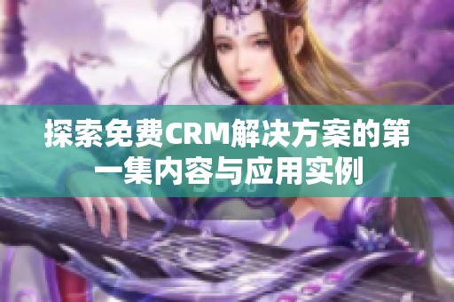 探索免费CRM解决方案的第一集内容与应用实例