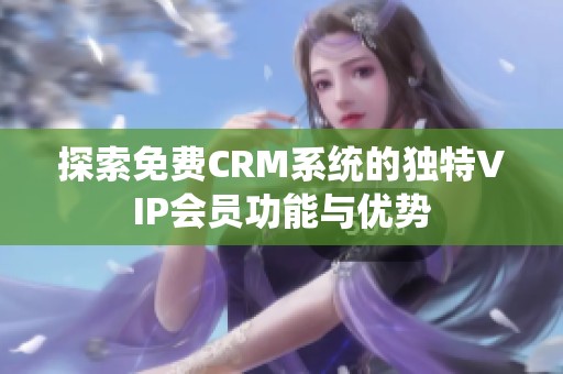 探索免费CRM系统的独特VIP会员功能与优势