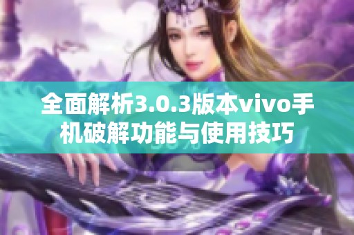 全面解析3.0.3版本vivo手机破解功能与使用技巧