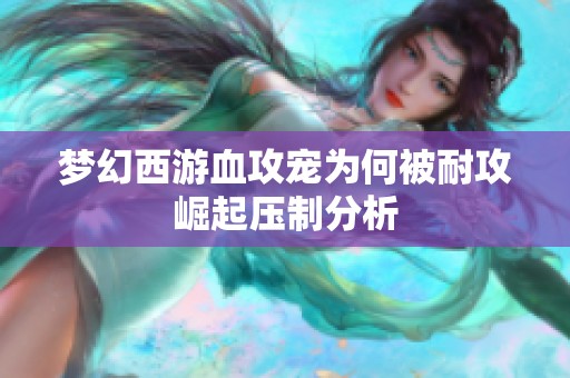 梦幻西游血攻宠为何被耐攻崛起压制分析