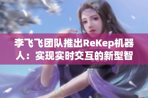 李飞飞团队推出ReKep机器人：实现实时交互的新型智能助手