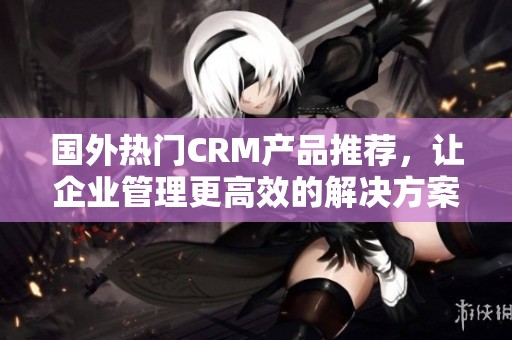 国外热门CRM产品推荐，让企业管理更高效的解决方案