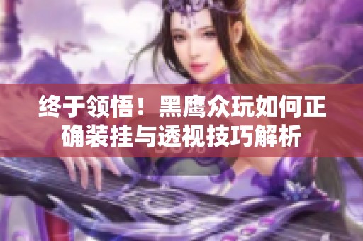 终于领悟！黑鹰众玩如何正确装挂与透视技巧解析