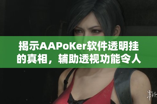 揭示AAPoKer软件透明挂的真相，辅助透视功能令人震惊