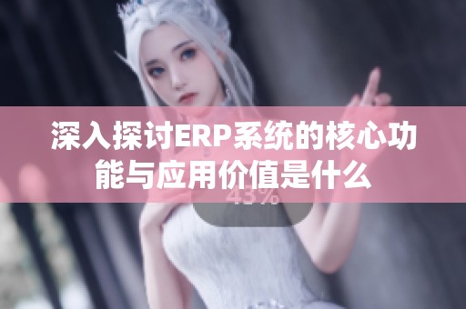 深入探讨ERP系统的核心功能与应用价值是什么