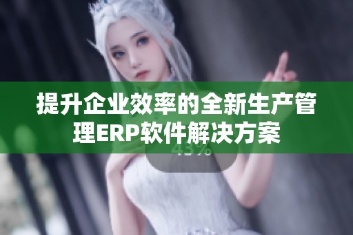 提升企业效率的全新生产管理ERP软件解决方案