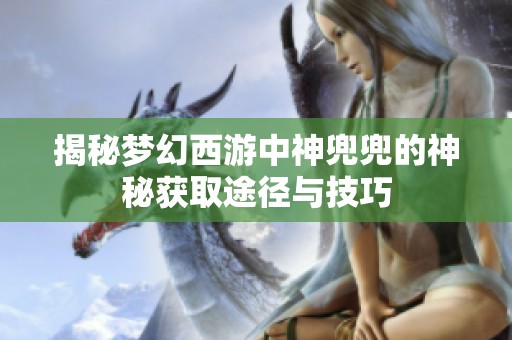 揭秘梦幻西游中神兜兜的神秘获取途径与技巧