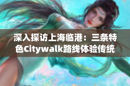 深入探访上海临港：三条特色Citywalk路线体验传统与未来交融