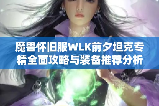 魔兽怀旧服WLK前夕坦克专精全面攻略与装备推荐分析