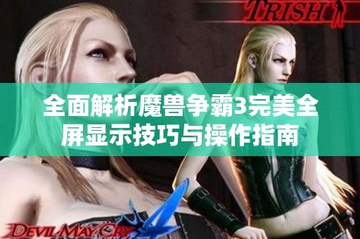 全面解析魔兽争霸3完美全屏显示技巧与操作指南