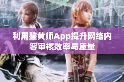 利用鉴黄师App提升网络内容审核效率与质量