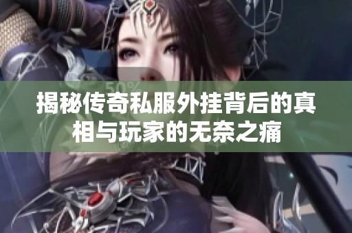 揭秘传奇私服外挂背后的真相与玩家的无奈之痛