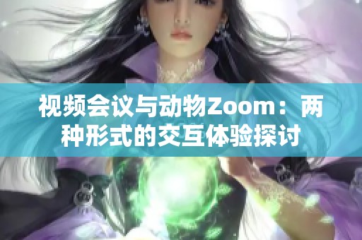 视频会议与动物Zoom：两种形式的交互体验探讨